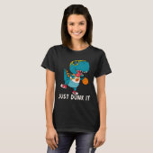 T-shirt Dunk It Fun Dinosaur Bysketbyll Ligue Slam D (Devant entier)