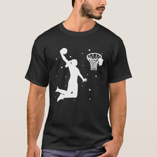T-shirt Dunking basketball player basket basketball playe (Devant)