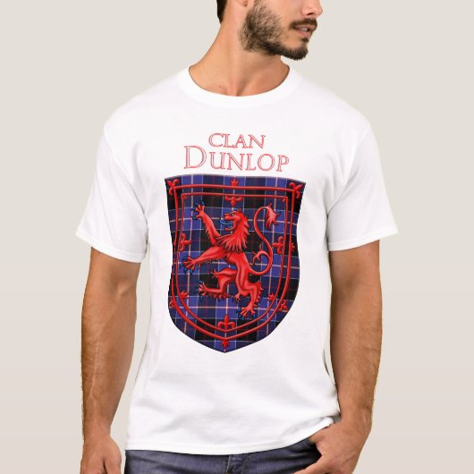 T-shirt Dunlop Tartan Scottish Plaid Lion Rampant (Devant)