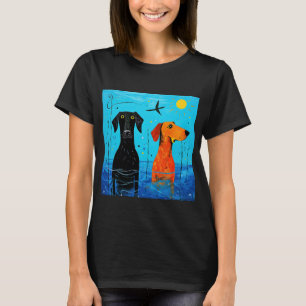 T-shirt "Duo aquatique de la joie" - Chiens surréalistes e