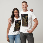T-shirt duo de chameaux dorés cosmiques (Unisexe)