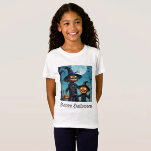 T-Shirt Duo de citrouilles effrayantes pour Halloween