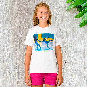 T-shirt Duo de patinage artistique suédois Silhouette