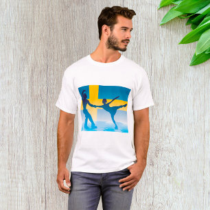 T-shirt Duo de patinage artistique suédois Silhouette