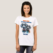 T-shirt Duo Dynamique : Chien National Purebred Great Dane (Devant entier)