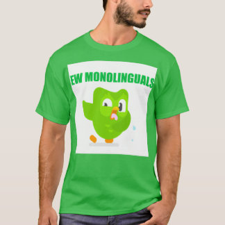 T-shirt Duolingo Ew monolingues