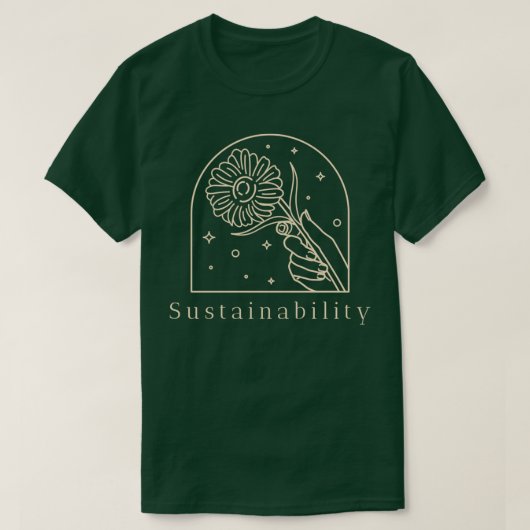 T-shirt Durabilité Pose À La Main Une Fleur (Design devant)