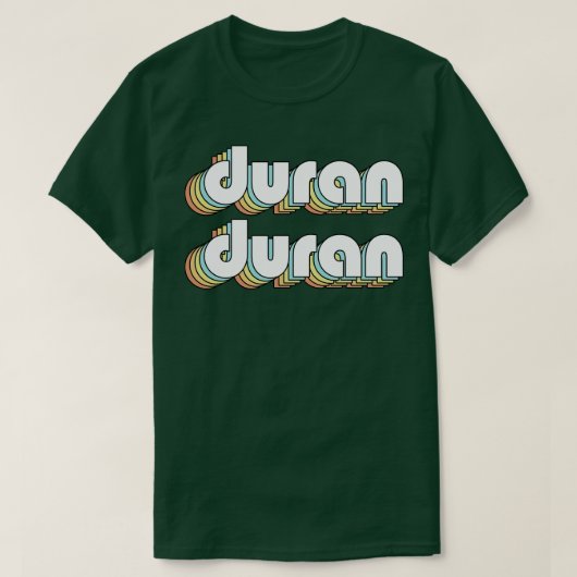 T-shirt Duran Duran Retro Typographie style passé (Design devant)