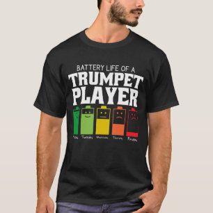 T-shirt Durée De Vie Batterie D'Un Joueur De Trompette