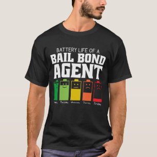 T-shirt Durée De Vie De La Batterie D'Un Agent De Caution