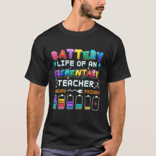 T-shirt Durée de vie de la batterie d'un enseignant du pri