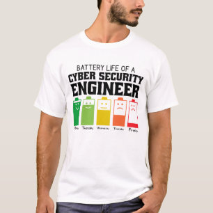 T-shirt Durée De Vie De La Batterie D'Un Ingénieur De Cybe