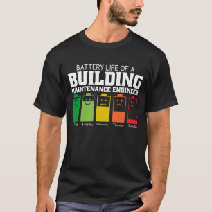 T-shirt Durée De Vie De La Batterie D'Un Ingénieur D'Entre