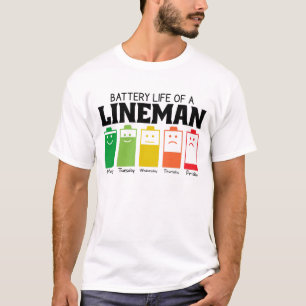 T-shirt Durée De Vie De La Batterie D'Un Lineman