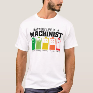 T-shirt Durée De Vie De La Batterie D'Un Machiniste