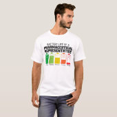 T-shirt Durée de vie de la batterie d'un représentant phar (Devant entier)
