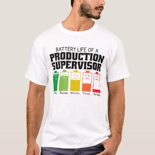 T-shirt Durée De Vie De La Batterie D'Un Superviseur De Pr