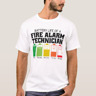 T-shirt Durée De Vie De La Batterie D'Un Technicien D'Alar