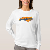 T-shirt Durham Caroline du Nord Conception de script - For (Devant)