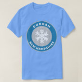 T-shirt Durham New Hampshire NE Winter Snow Snowflake (Design devant)
