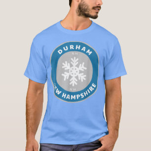 T-shirt Durham New Hampshire NE Winter Snow Snowflake