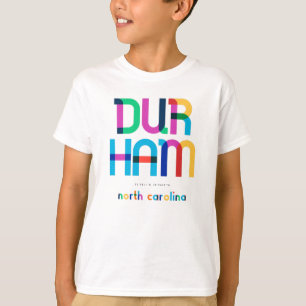 T-shirt Durham North Carolina Mid Century, Pop Art,