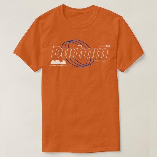 T-shirt Durham North olina Skyline Splash (Design devant)