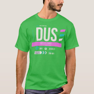 T-shirt Dusseldorf DUS Airport Code Bagages Balise 1