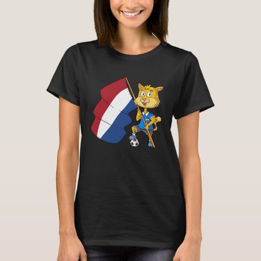 T-shirt Dutch fan cat (Devant)