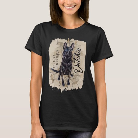 T-shirt Dutch Shepherd - Illustration utchie (Devant)