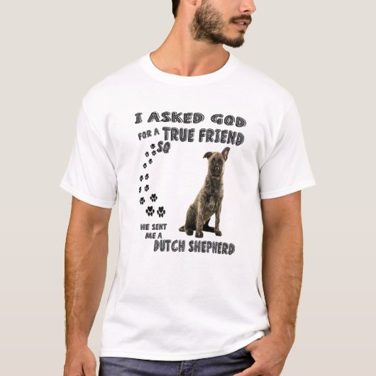 T-shirt Dutch Shepherd Saying Maman Papa Costume, Cute Dut (Devant)