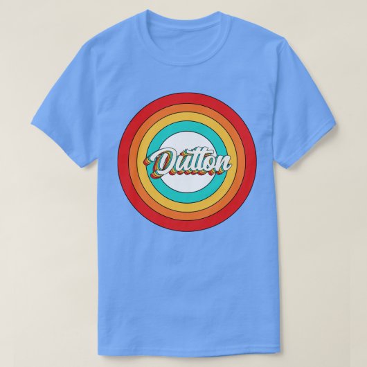 T-shirt Dutton Nom Chemise Cercle Dutton Vintage (Design devant)