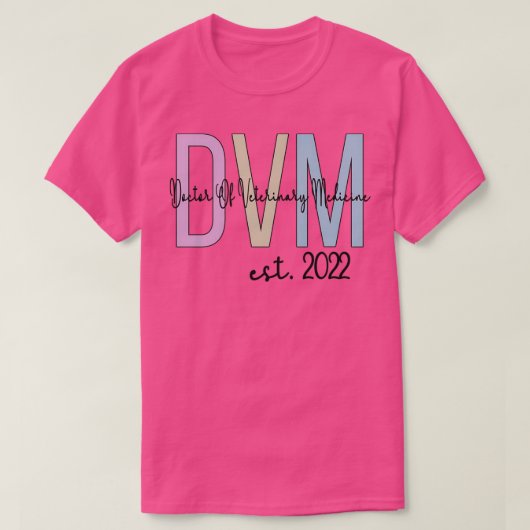 T-shirt DVM 2022 Docteur en médecine vétérinaire (Design devant)