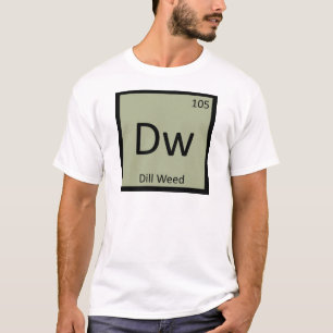 T-shirt Dw - Symbole de tableau périodique de la chimie de