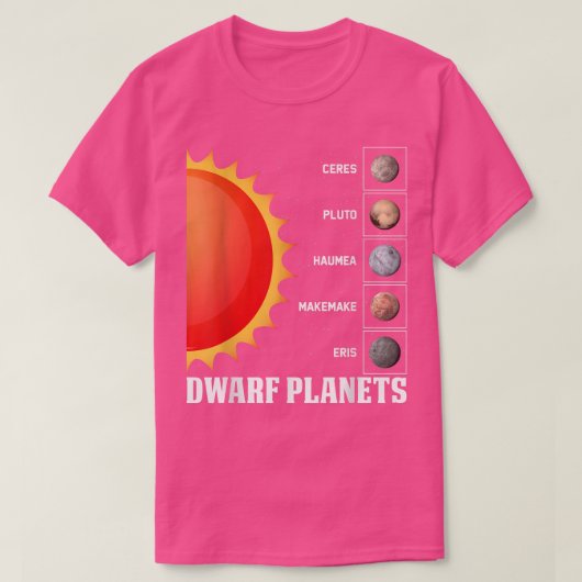 T-shirt Dwarf Planets Space Explorer Astronaut Astronomer (Design devant)