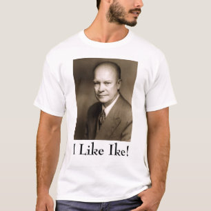 T-shirt Dwight D Eisenhower, j'aime Ike !