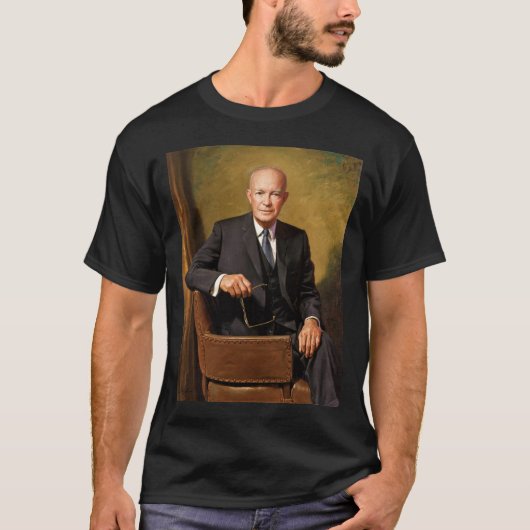 T-shirt Dwight Eisenhower Président Portrait de la Maison (Devant)
