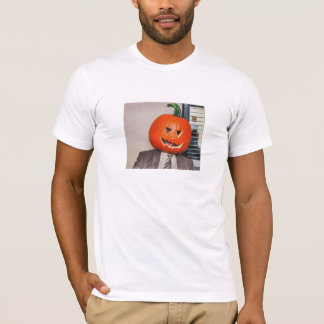 T-shirt Dwight Portant la tête du Citrouille Halloween Tee