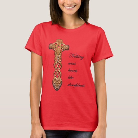 T-shirt Dwynwen Nothing Wins Hearts Like Cheerfulness Quot (Devant)