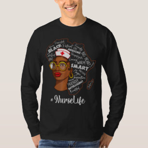 T-shirt Dy Black Nurse Costume Black History Mois Cadeaux