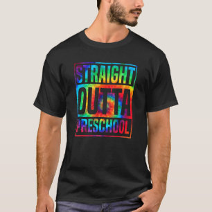 T-shirt Dye À Dos De L'École Préscolaire Pour Hommes Femme