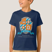 T-shirt Dylan boys D nom & signification chevaliers boucli (Devant)