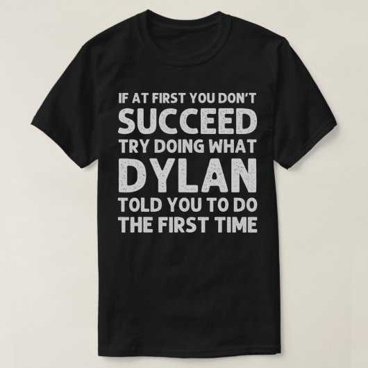 T-shirt DYLAN Nom du cadeau Anniversaire Personnalisé Funn (Design devant)