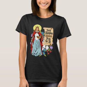 T-shirt Dymphna Pureté Lily Patron Saint Santé mentale Cha