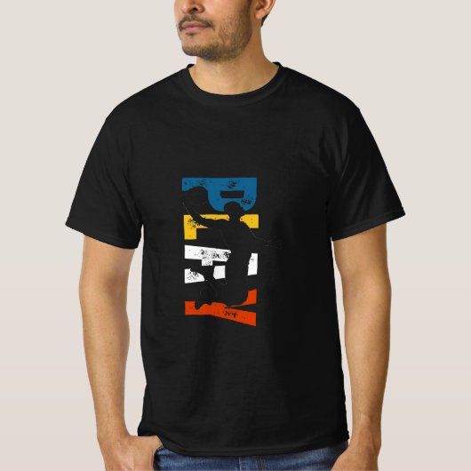T-shirt "Dynamic Dunk : Silhouette de basket-ball dynamiqu (Devant)