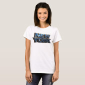 T-shirt Dynamic Navy NEW YORK Texte 3D Art (Devant entier)