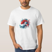 T-shirt Dynamic Red Koi Splash (Devant)