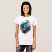 T-shirt Dynamic Silver ART ABSTRAIT Design abstrait v2 (Devant entier)