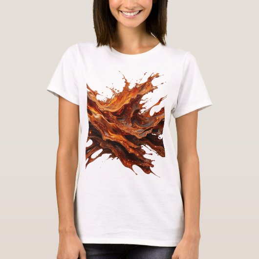 T-shirt Dynamic Silver CHOCOLATE SPLASH Texte d'art 3D (Devant)