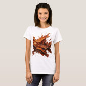 T-shirt Dynamic Silver CHOCOLATE SPLASH Texte d'art 3D (Devant entier)